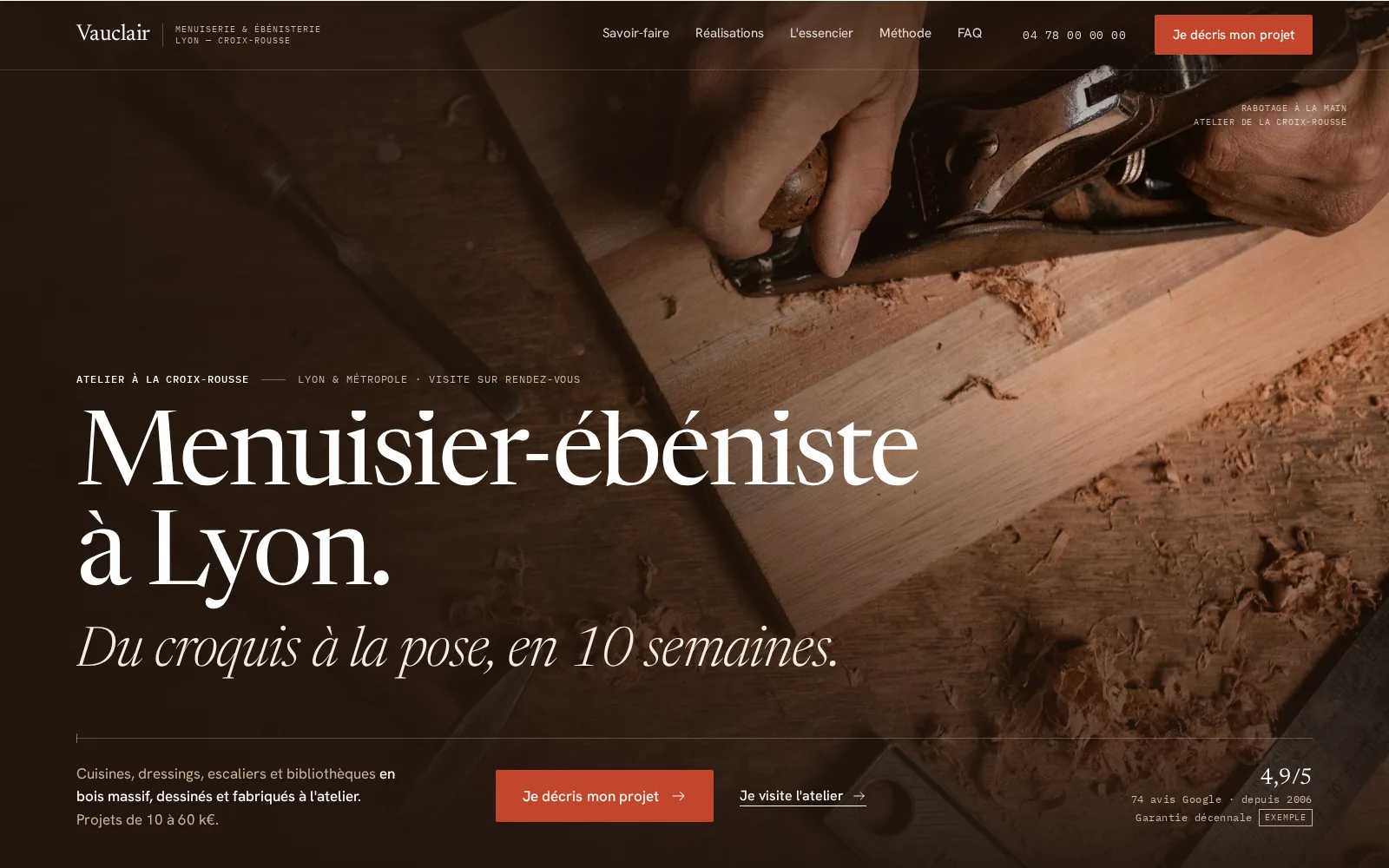 Capture du site Atelier Vauclair